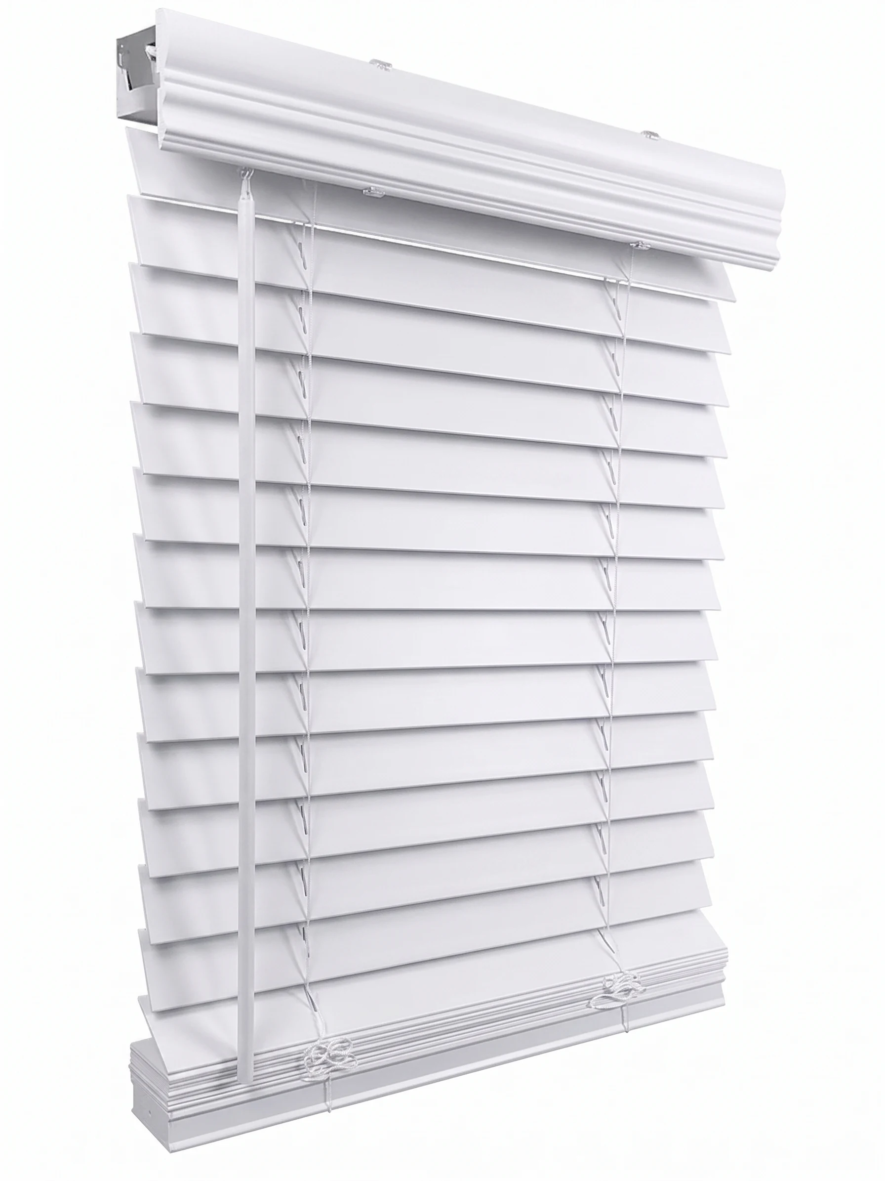 Builder grade faux wood blinds product photo (main product photo)