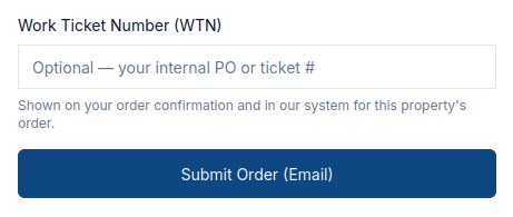 Select Property + Enter WTN